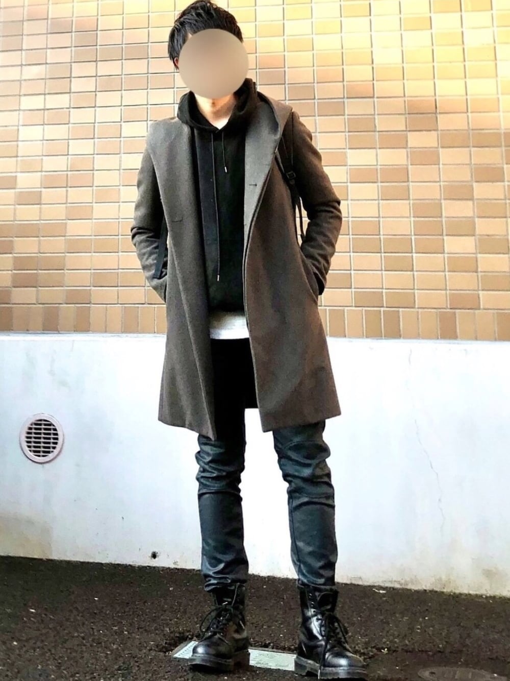 KAZUYUKI KUMAGAI】別注カシミヤ混平二重メルトンフーデッド