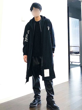 「N.HOOLYWOOD（N.ハリウッド）のアイテム（その他アウター）」を使った、ヒロユキさん（メンズ・172cm）の冬コーディネート