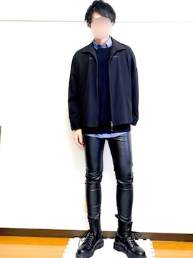 「SHAREEF（シャリーフ）のアイテム（ブルゾン）」を使った、ヒロユキさん（メンズ・172cm）の春コーディネート