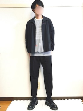 「SHAREEF（シャリーフ）のアイテム（ブルゾン）」を使った、ヒロユキさん（メンズ・172cm）の春コーディネート