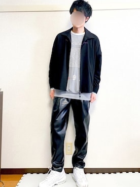 「SHAREEF（シャリーフ）のアイテム（ブルゾン）」を使った、ヒロユキさん（メンズ・172cm）の春コーディネート
