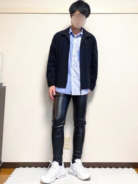 「SHAREEF（シャリーフ）のアイテム（ブルゾン）」を使った、ヒロユキさん（メンズ・172cm）の春コーディネート