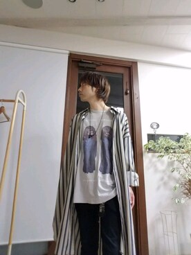 「lot holon（ロットホロン）のアイテム（トップス）」を使った、marcoさん（メンズ・161cm）の秋コーディネート