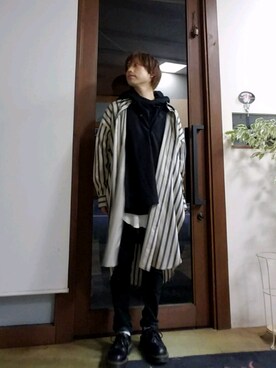 「lot holon（ロットホロン）のアイテム（トップス）」を使った、marcoさん（メンズ・161cm）の秋コーディネート