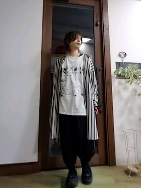 「lot holon（ロットホロン）のアイテム（トップス）」を使った、marcoさん（メンズ・161cm）の春コーディネート