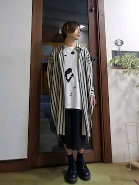 「lot holon（ロットホロン）のアイテム（トップス）」を使った、marcoさん（メンズ・161cm）の夏コーディネート