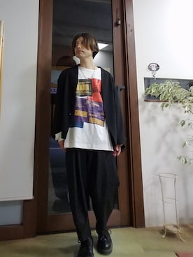 「Lui's（ルイス）のアイテム（ノーカラージャケット）」を使った、marcoさん（メンズ・161cm）の秋コーディネート
