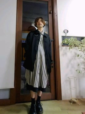 「lot holon（ロットホロン）のアイテム（トップス）」を使った、marcoさん（メンズ・161cm）の秋コーディネート