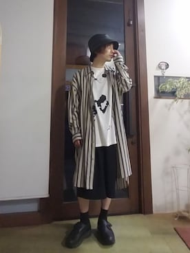「lot holon（ロットホロン）のアイテム（トップス）」を使った、marcoさん（メンズ・161cm）の春コーディネート
