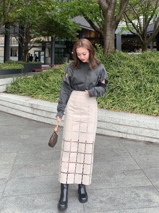 美品 ルシェルブルー ふじいあみ着用 スクエアレーストップス 人気 ふじあみ着用】LE CIEL BLEU スクエアレース トップス
