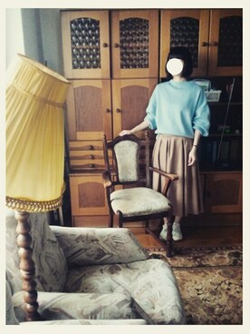 「バルーンスリーブ」｜Tsukiさん（レディース・163cm）の春コーディネート