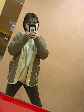 「Kastane（カスタネ）のレーヨンスラックスパンツ３（スラックス）」を使った、kahoさん（レディース・161cm）の冬コーディネート