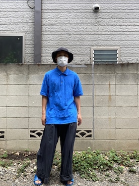 「N.HOOLYWOOD（N.ハリウッド）のアイテム（帽子）」を使った、ryota.m123さん（メンズ・172cm）の夏コーディネート
