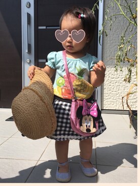 「1歳5ヶ月」｜「アイテム（スリッポン）」を使った、なーちゃんさん（キッズ・80cm）の夏コーディネート