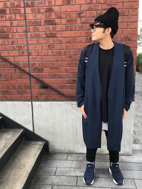 「ロング丈」｜「アイテム（その他アウター）」を使った、ここぱぱさん（メンズ・165cm）の秋コーディネート