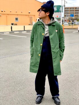 DANTON × BEAMS / 別注 ナイロンタフタ ステンカラー コート