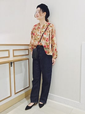 「アイテム（パスケース）」を使った、taknk.さん（レディース・157cm）の冬コーディネート