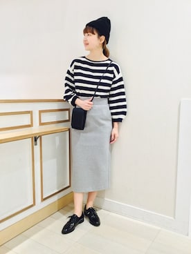 「アイテム（パスケース）」を使った、taknk.さん（レディース・157cm）の冬コーディネート