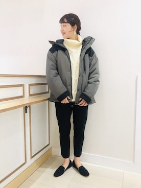 「シンプルおしゃれが好き」｜「アイテム（ブルゾン）」を使った、taknk.さん（レディース・157cm）の秋コーディネート