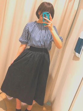 「お買い物」｜「アイテム（スカート）」を使った、meiさん（レディース・170cm）の夏コーディネート