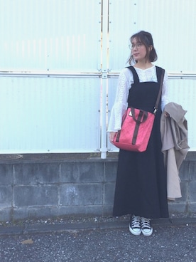 「スプリングSENSEOFPLACE」｜「アイテム（その他アウター）」を使った、mei02さん（レディース・160cm）の春コーディネート