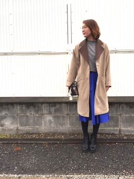 「フユコーデ」｜「アイテム（その他アウター）」を使った、mei02さん（レディース・160cm）の春コーディネート