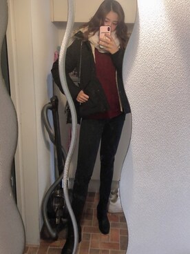 「Abercrombie&Fitch（アバークロンビーアンドフィッチ）のアイテム（ダウンジャケット/コート）」を使った、Kiichanさん（レディース・170cm）の冬コーディネート