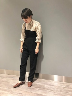 「アパートバイローリーズ」｜「アイテム（オールインワン・サロペット）」を使った、いっちーさん（レディース・160cm）の春コーディネート