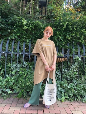 「くすみカラー」｜MILKFED.STAFFさん（レディース・158cm）の夏コーディネート