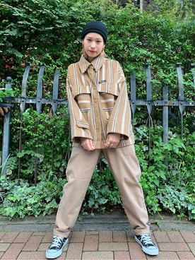 「MILKFED.」｜「アイテム（ブルゾン）」を使った、MILKFED.STAFFさん（レディース・158cm）の秋コーディネート