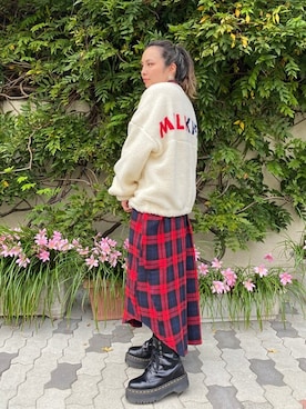 「MILKFED.」｜「アイテム（ブルゾン）」を使った、MILKFED.STAFFさん（レディース・148cm）の秋コーディネート