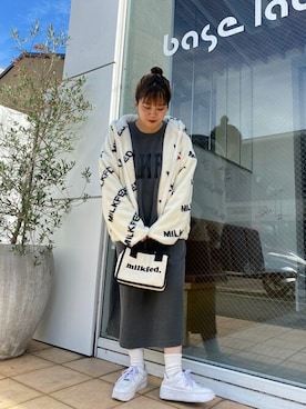 「MILKFED.」｜「アイテム（ブルゾン）」を使った、MILKFED.STAFFさん（レディース・156cm）の秋コーディネート