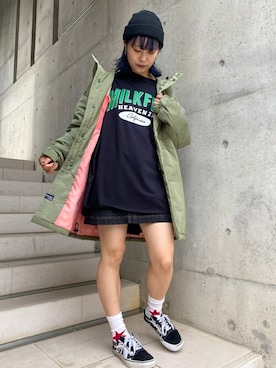 「MILKFED.」｜「アイテム（ブルゾン）」を使った、MILKFED.STAFFさん（レディース・159cm）の秋コーディネート