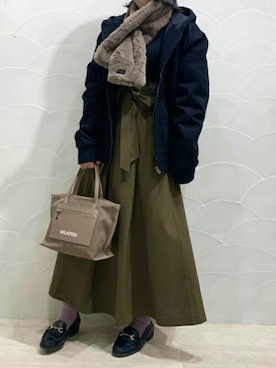 「MILKFED.」｜「アイテム（ブルゾン）」を使った、MILKFED.STAFFさん（レディース・153cm）の秋コーディネート