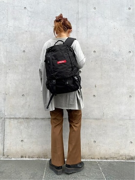 「バックプリント」｜MILKFED.STAFFさん（レディース・164cm）の冬コーディネート