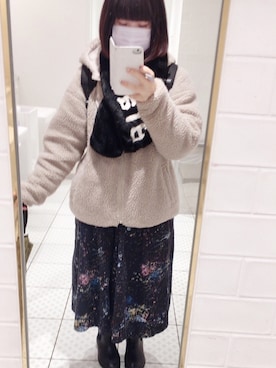 「VENCEEXCHANGE（ヴァンスエクスチェンジ）のアイテム（ブルゾン）」を使った、トロぴーこさん（レディース・155cm）の春コーディネート