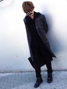 「ロングジャケット」｜やんさん（メンズ・182cm）の冬コーディネート