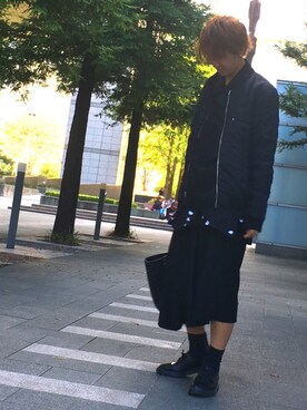 「alexanderwang（アレキサンダーワン）のアイテム（ブルゾン）」を使った、やんさん（メンズ・182cm）の秋コーディネート