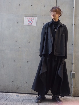 やんさんの（Yohji Yamamoto POUR HOMME | ヨウジヤマモトプールオム）を使ったコーディネート