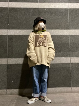 「アイテム（パーカー、グリーン系）」を使った、はおさま。さん（レディース・152cm）の春コーディネート