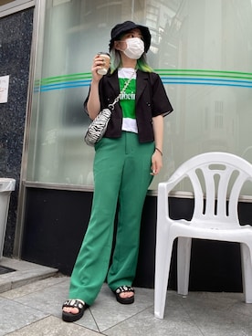 「ショート丈ジャケット」｜はおさま。さん（レディース・152cm）の夏コーディネート