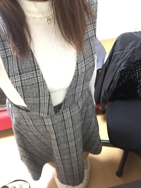 「one way（ワンウェイ）のアイテム（サロペット/オーバーオール）」を使った、natsuさん（レディース・163cm）の冬コーディネート