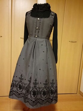 「バラ柄」｜「アイテム（ワンピース/ドレス）」を使った、ふじかりさん（レディース・151cm）の春コーディネート