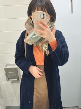 「COMME CA ISM（コムサイズム）のアイテム（その他アウター）」を使った、きなまろさん（レディース・165cm）の冬コーディネート