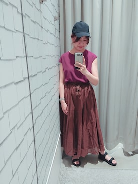 「LEPSIM（レプシィム）のアイテム（イヤリング）」を使った、shieeeさん（レディース・160cm）の春コーディネート