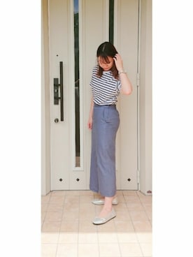 「LEPSIM（レプシィム）のアイテム（イヤリング）」を使った、shieeeさん（レディース・160cm）の春コーディネート