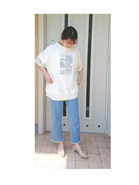 「LEPSIM（レプシィム）のアイテム（イヤリング）」を使った、shieeeさん（レディース・160cm）の春コーディネート