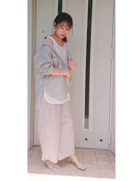 「LEPSIM（レプシィム）のアイテム（イヤリング）」を使った、shieeeさん（レディース・160cm）の春コーディネート