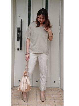 「ピスタチオ」｜「アイテム（財布/小物）」を使った、shieeeさん（レディース・160cm）の春コーディネート