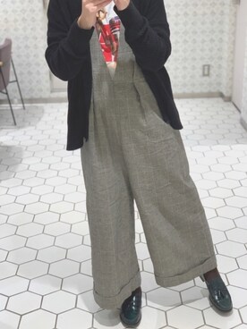 「タッセルローファー」｜「アイテム（オールインワン・サロペット）」を使った、attttmさん（レディース・161cm）の秋コーディネート